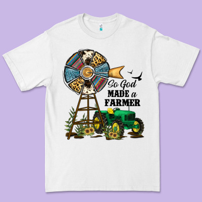 So God Made A Farmer Premium Tee Designed By Jahusdesignshop