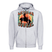 Heather Grey American cowgirl 4th of july Zipper Hoodie - FaDigitalArtStudio