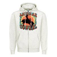 Oatmeal Heather American cowgirl 4th of july Zipper Hoodie - FaDigitalArtStudio