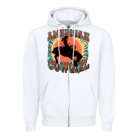 White American cowgirl 4th of july Zipper Hoodie - FaDigitalArtStudio