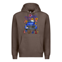 Coffee Western Fourth Of July Truck Premium Hoodie - FaDigitalArtStudio