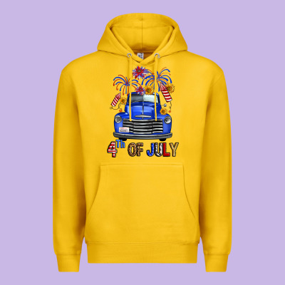 Western Fourth Of July Truck Premium Hoodie Designed By Fadigitalartstudio