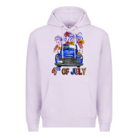Lilac Western Fourth Of July Truck Premium Hoodie - FaDigitalArtStudio