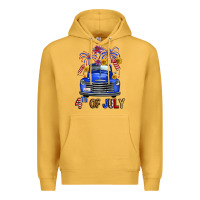 Mustard Western Fourth Of July Truck Premium Hoodie - FaDigitalArtStudio
