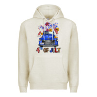 Oatmeal Heather Western Fourth Of July Truck Premium Hoodie - FaDigitalArtStudio