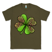 Army Green leopard shamrock Classic Tee - Jasminsmagicworld