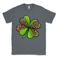 Charcoal Heather leopard shamrock Classic Tee - Jasminsmagicworld