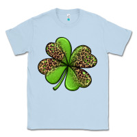 Dusty Blue leopard shamrock Classic Tee - Jasminsmagicworld