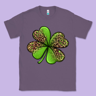 Leopard Shamrock Classic Tee Designed By Jasminsmagicworld
