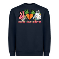Navy Peace love Easter Day Heavyweight Sweatshirt - HowdyJamesFarm