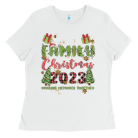 White custom family christmas 2023 marking memories toge Ladies Tee - MaliasSmallBusiness