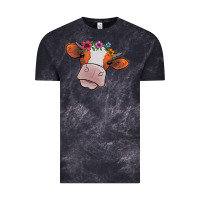 Cloud Black Cow With Flowers Vintage Tee - Bettercallsaul