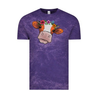 Cloud Purple Cow With Flowers Vintage Tee - Bettercallsaul