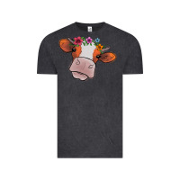 Vintage Black Cow With Flowers Vintage Tee - Bettercallsaul