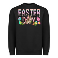 Black Easter Day with rabbit Heavyweight Sweatshirt - HowdyJamesFarm