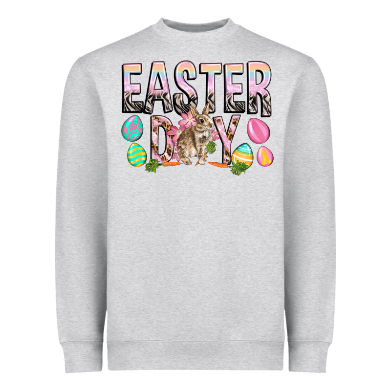 Easter Day With Rabbit Heavyweight Sweatshirt by HowdyJamesFarm | Teevron