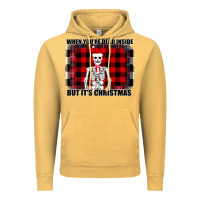 Vintage Mustard When You re Dead Inside But It Christmas Skeleton Vintage Hoodie - Bettercallsaul