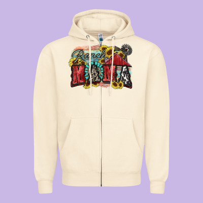 Ranch Mama Motthaer's Day Zipper Hoodie Designed By Fadigitalartstudio