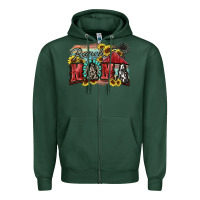 Sports Green Ranch mama Motthaer's Day Zipper Hoodie - FaDigitalArtStudio