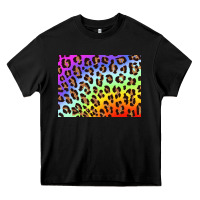 Black leopard background rainbow 3200x2400 Heavy Core Tee - AdoDesignShop
