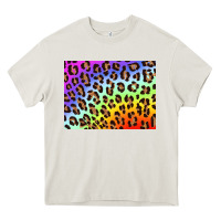 Cream leopard background rainbow 3200x2400 Heavy Core Tee - AdoDesignShop