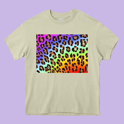 Leopard Background Rainbow 3200x2400 Heavy Core Tee Designed By Adodesignshop