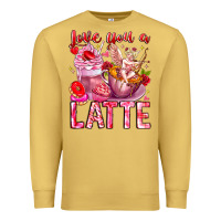 Antique Gold Love You Latte Valentine Cupid Premium Sweatshirt - CowhideDigitalArt
