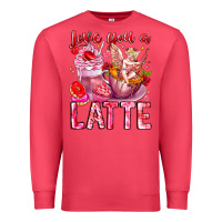 Cardinal Love You Latte Valentine Cupid Premium Sweatshirt - CowhideDigitalArt