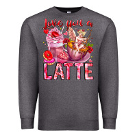 Charcoal Heather Love You Latte Valentine Cupid Premium Sweatshirt - CowhideDigitalArt