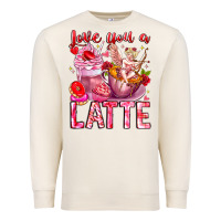 Sandshell Love You Latte Valentine Cupid Premium Sweatshirt - CowhideDigitalArt