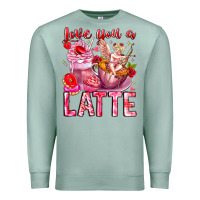 Seafoam Love You Latte Valentine Cupid Premium Sweatshirt - CowhideDigitalArt