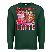 Sports Green Love You Latte Valentine Cupid Premium Sweatshirt - CowhideDigitalArt