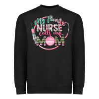 Black my favorite nurse calls me mom Heavyweight Sweatshirt - CowGirlArtShop