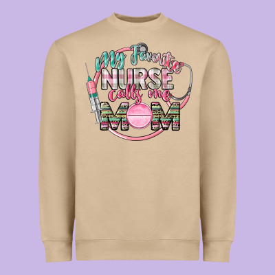 My Favorite Nurse Calls Me Mom Heavyweight Sweatshirt Designed By Cowgirlartshop