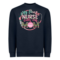Navy my favorite nurse calls me mom Heavyweight Sweatshirt - CowGirlArtShop