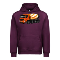 Mauve Wine cement truck Urban Hoodie - Artiststas