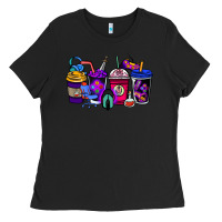 Black gaming coffee cups Ladies Tee - NancyCooperArtShop