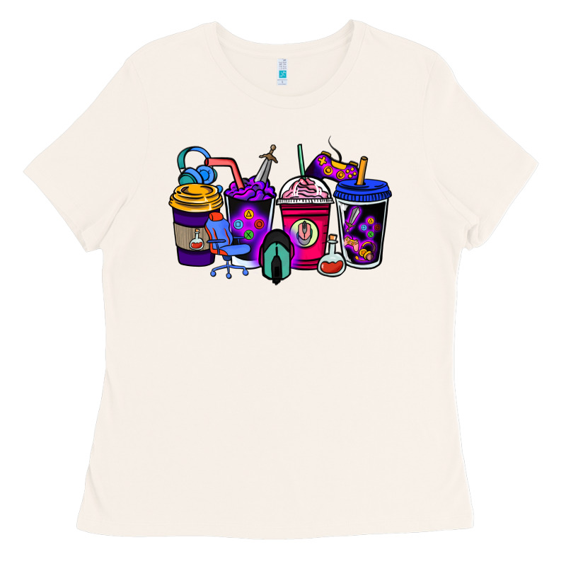 Gaming Coffee Cups Ladies Tee by NancyCooperArtShop | Teevron