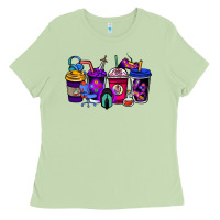 Matcha gaming coffee cups Ladies Tee - NancyCooperArtShop