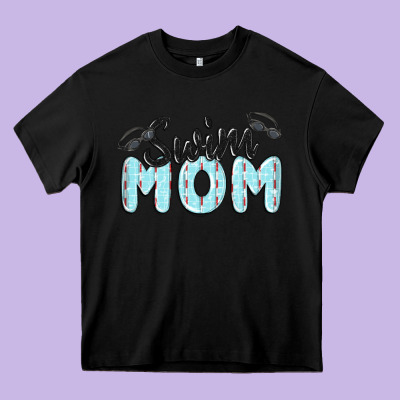 Swim Mom Heavy Core Tee Designed By Maliassmallbusiness