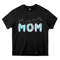 Black swim mom Heavy Core Tee - MaliasSmallBusiness