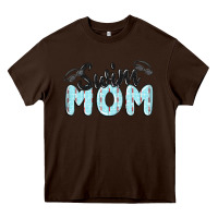 Chocolate Brown swim mom Heavy Core Tee - MaliasSmallBusiness