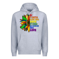 Heather Grey Be careful who you hate it could be someone you Premium Hoodie - FaDigitalArtStudio