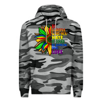 Slate Camo Be careful who you hate it could be someone you Premium Hoodie - FaDigitalArtStudio