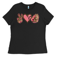Black Peace Love Cats Ladies Tee - Jasminsmagicworld