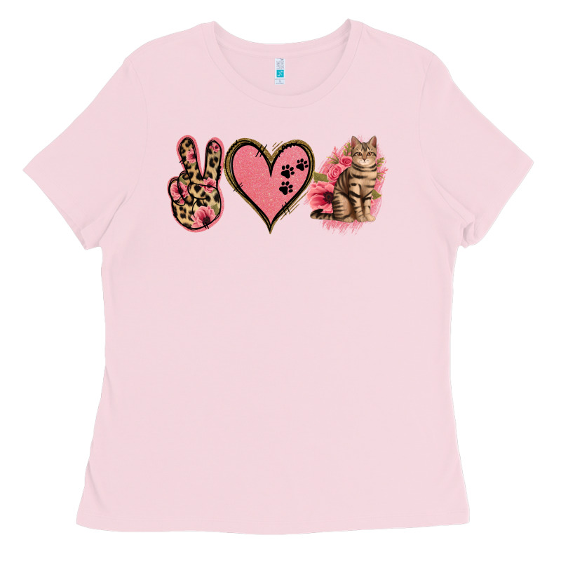 Peace Love Cats Ladies Tee by Jasminsmagicworld | Teevron