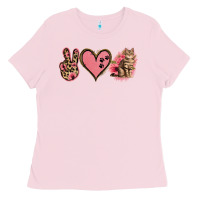Bubblegum Pink Peace Love Cats Ladies Tee - Jasminsmagicworld