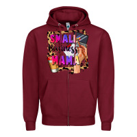 Burgundy Small business mama Mother's Day Zipper Hoodie - FaDigitalArtStudio