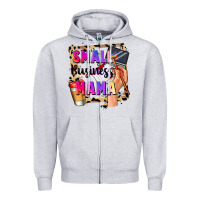 Heather Grey Small business mama Mother's Day Zipper Hoodie - FaDigitalArtStudio