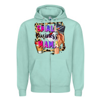 Seafoam Small business mama Mother's Day Zipper Hoodie - FaDigitalArtStudio